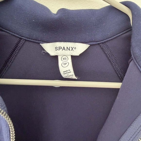 SPANX AirEssentials Half Zip Sweatshirt- Timeless Navy - Picture 3 of 6